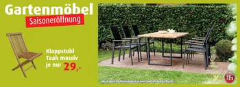 Gartenmöbel Saisoneröffnung mit Qualitätsmöbeln in Holz, Metall und Geflecht